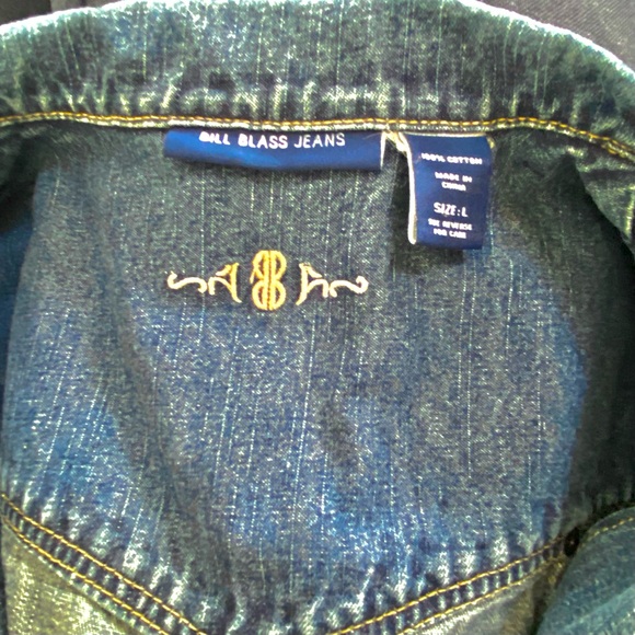 Bill Blass Jean Button Front Jacket - Picture 8 of 9
